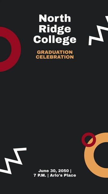 Free Graduation Celebration Snapchat Geofilter Template to Edit Online