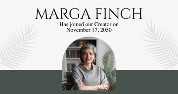 Free Obituary Facebook Post Template to Edit Online