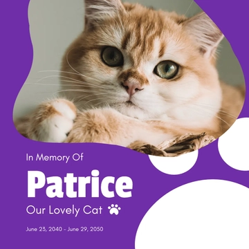 Free Pet Memorial Instagram Post Template to Edit Online