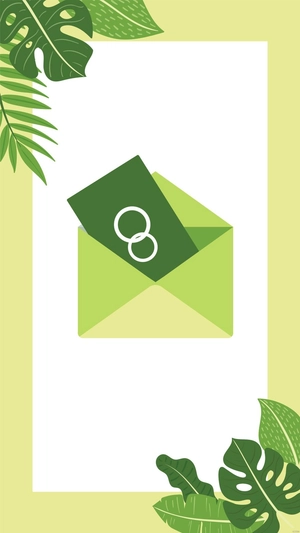 Green Wedding Mobile Background