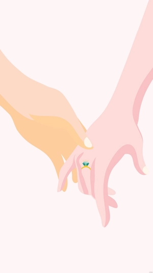 Wedding Holding Hands Mobile Background