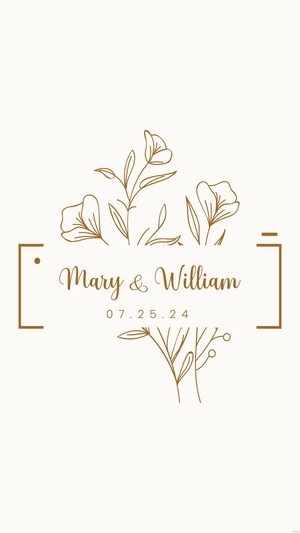 Wedding Logo Mobile Background