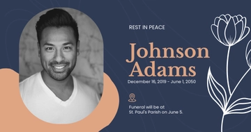 Free Funeral Rest In Peace Facebook Post Template to Edit Online