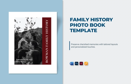 Family History Photo Book Template