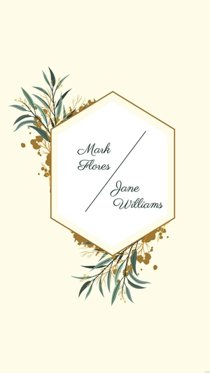 Wedding Name Mobile Background