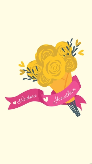 Ribbon Wedding Mobile Background