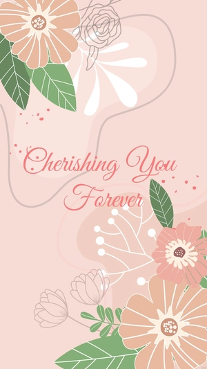 Floral Wedding Mobile Wallpaper