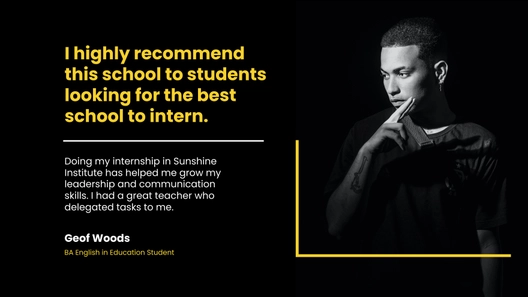 Internship Testimonial Template