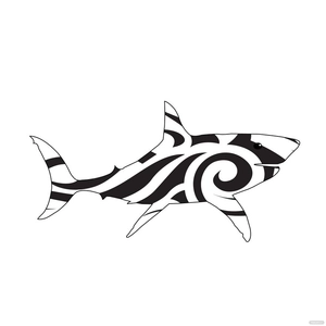 Tribal Shark Vector