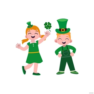 St. Patrick's Day Kids Vector