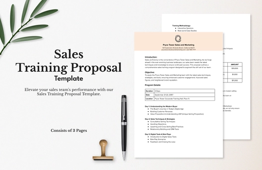 Sales Training Proposal Template