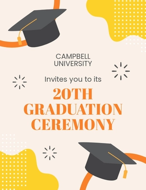 Graduation Invitation Flyer Template