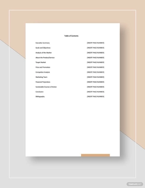 Sample Marketing Business Plan Template