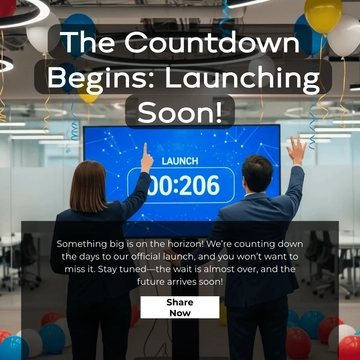 Free Launch Countdown Whatsapp Post Template to Edit Online