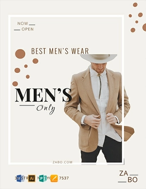 Men's Wear Flyer Template Men's Wear Flyer Template