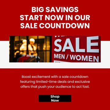 Free Sale Countdown Linkedin Post Template to Edit Online