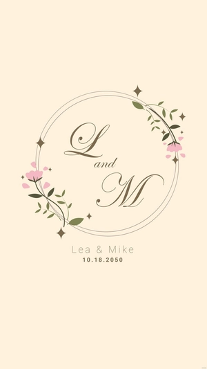Wedding Monogram Mobile Wallpaper
