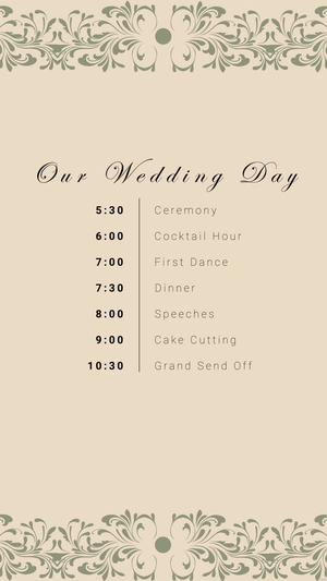 Wedding Timeline Mobile Wallpaper