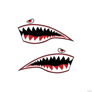 Flying Tiger Shark Vector