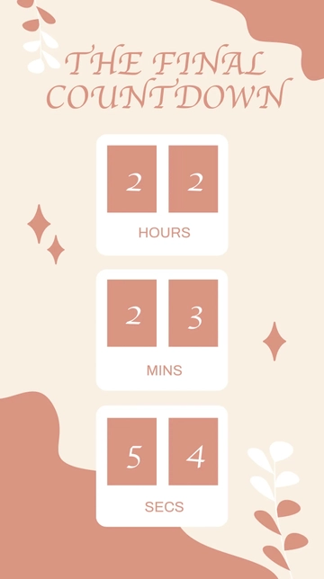 Free Final Countdown Instagram Story Template to Edit Online