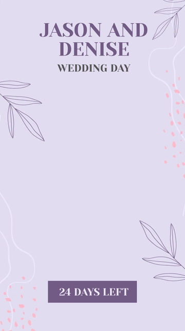 Free Wedding Day Countdown Snapchat Geofilter Template to Edit Online