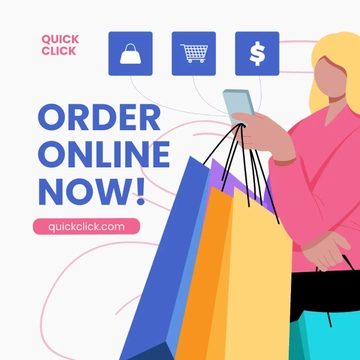Free Online Shopping Ad Linkedin Post Template to Edit Online