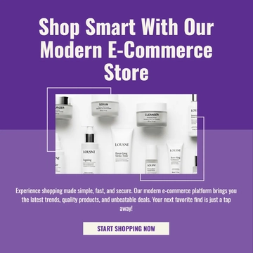 Free Modern Ecommerce Whatsapp Post Template to Edit Online