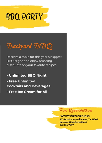 Party Table Tent Template