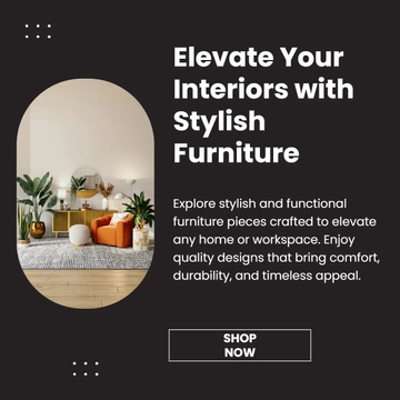 Free Online Furniture Shop LinkedIn Post Template to Edit Online