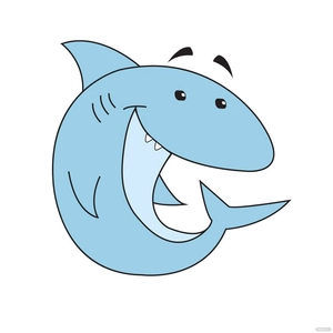 Happy Shark Vector