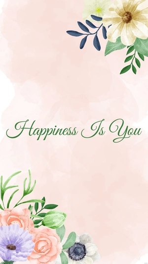 Watercolor Wedding Flower Mobile Wallpaper