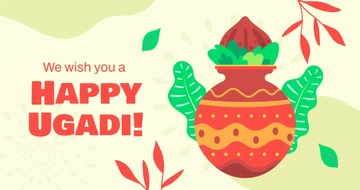 Free Happy Ugadi Facebook Post Template to Edit Online