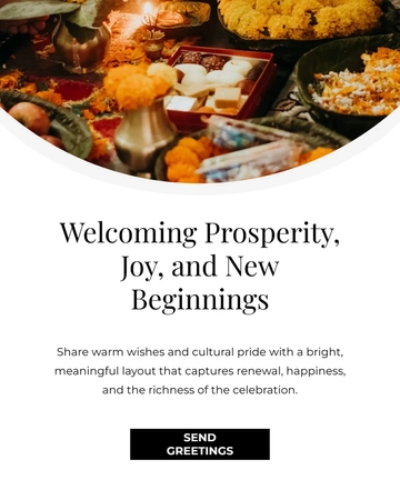 Free Happy Ugadi Instagram Post Template to Edit Online