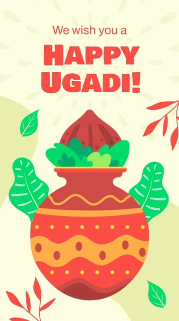 Free Happy Ugadi Instagram Story Template to Edit Online