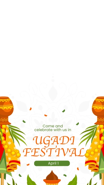 Free Ugadi Festival Snapchat Geofilter Template to Edit Online