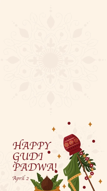 Free Happy Gudi Padwa Snapchat Geofilter Template to Edit Online