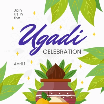 Free Ugadi Celebration Instagram Post Template to Edit Online