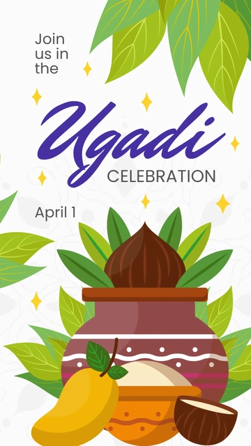 Free Ugadi Celebration Whatsapp Post Template to Edit Online