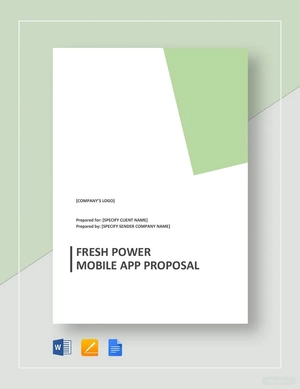 Fresh Power Mobile App Proposal Template