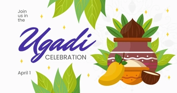 Free Ugadi Celebration Facebook Post Template to Edit Online