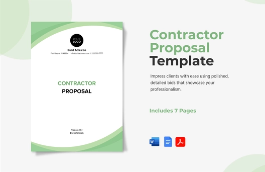 Contractor Proposal Template Contractor Proposal Template