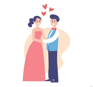 Bride And Groom Illustration