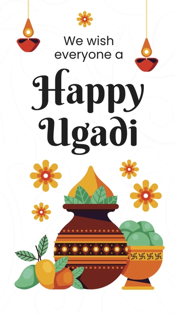 Free Ugadi Wishes Instagram Story Template to Edit Online