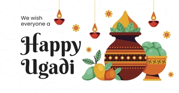 Free Ugadi Wishes Facebook Post Template to Edit Online