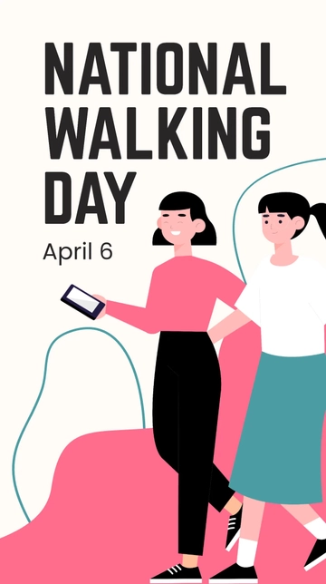 Free National Walking Day Instagram Story Template to Edit Online