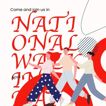 Free National Walking Day Campaign Instagram Story Template to Edit Online