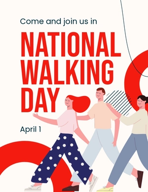 National Walking Day Campaign Flyer Template