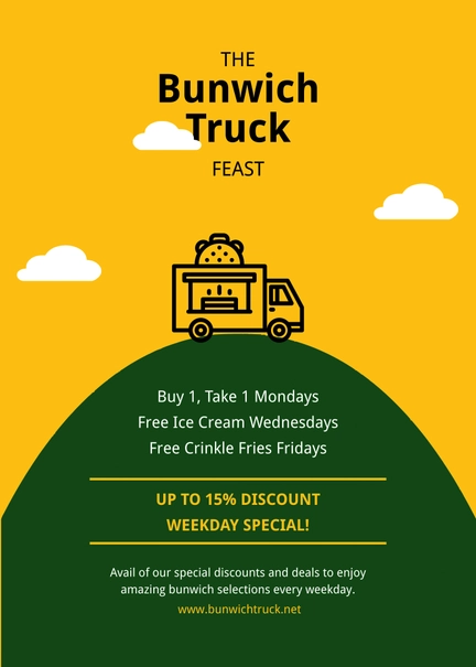Food Truck Table Tent Template