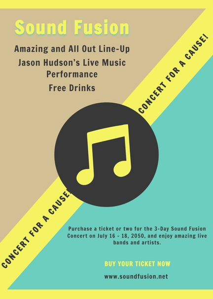 Concert Table Tent Template