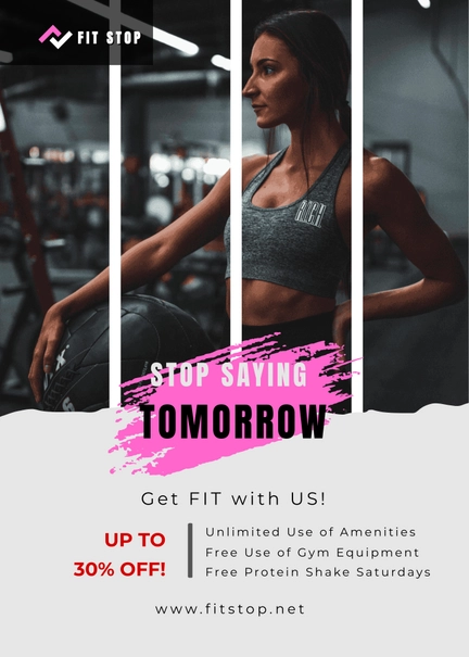 Gym Promotion Table Tent Template